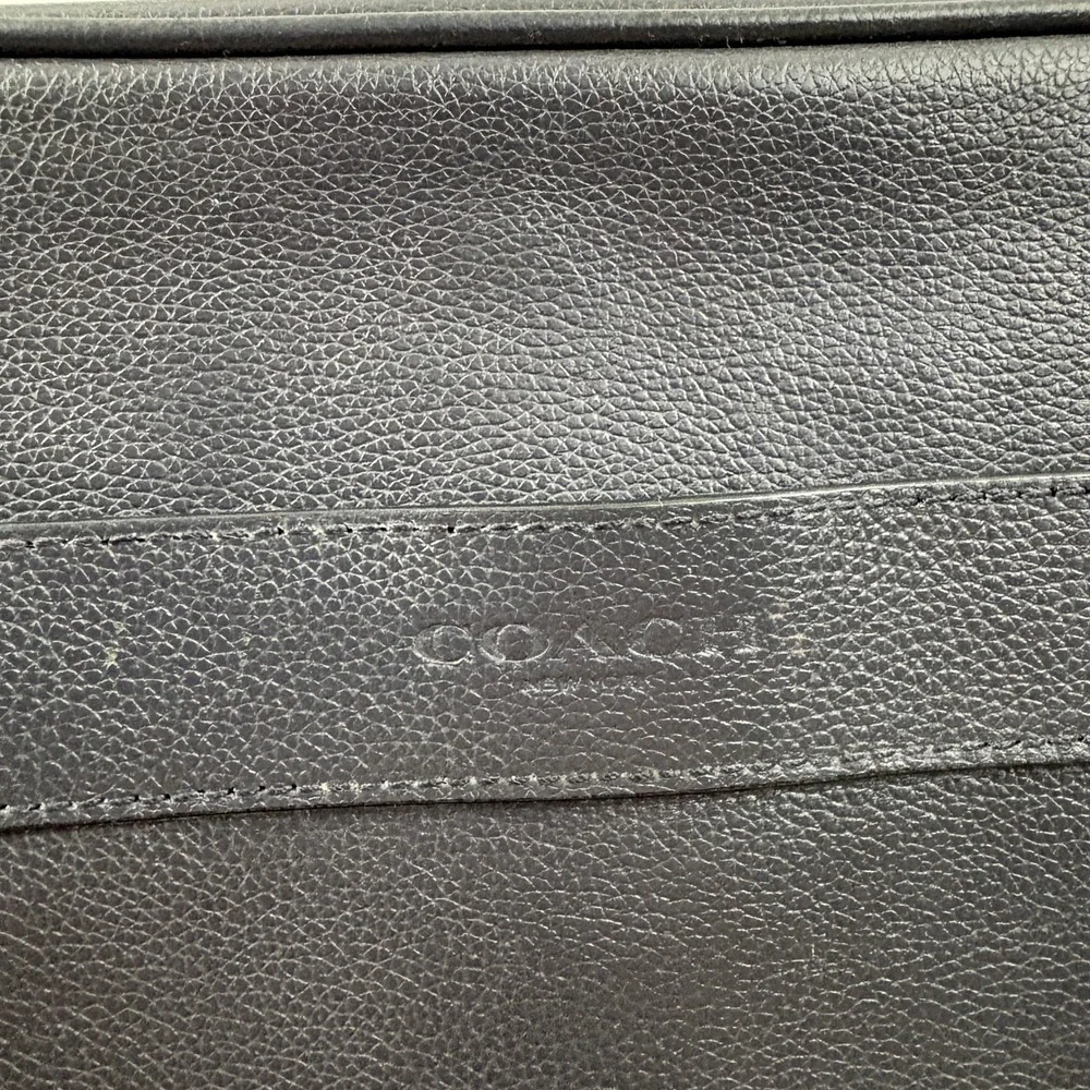 Coach Charles Flight Crossbody Messenger Bag Men's Midnight Leather